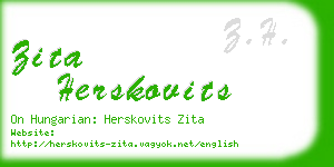 zita herskovits business card